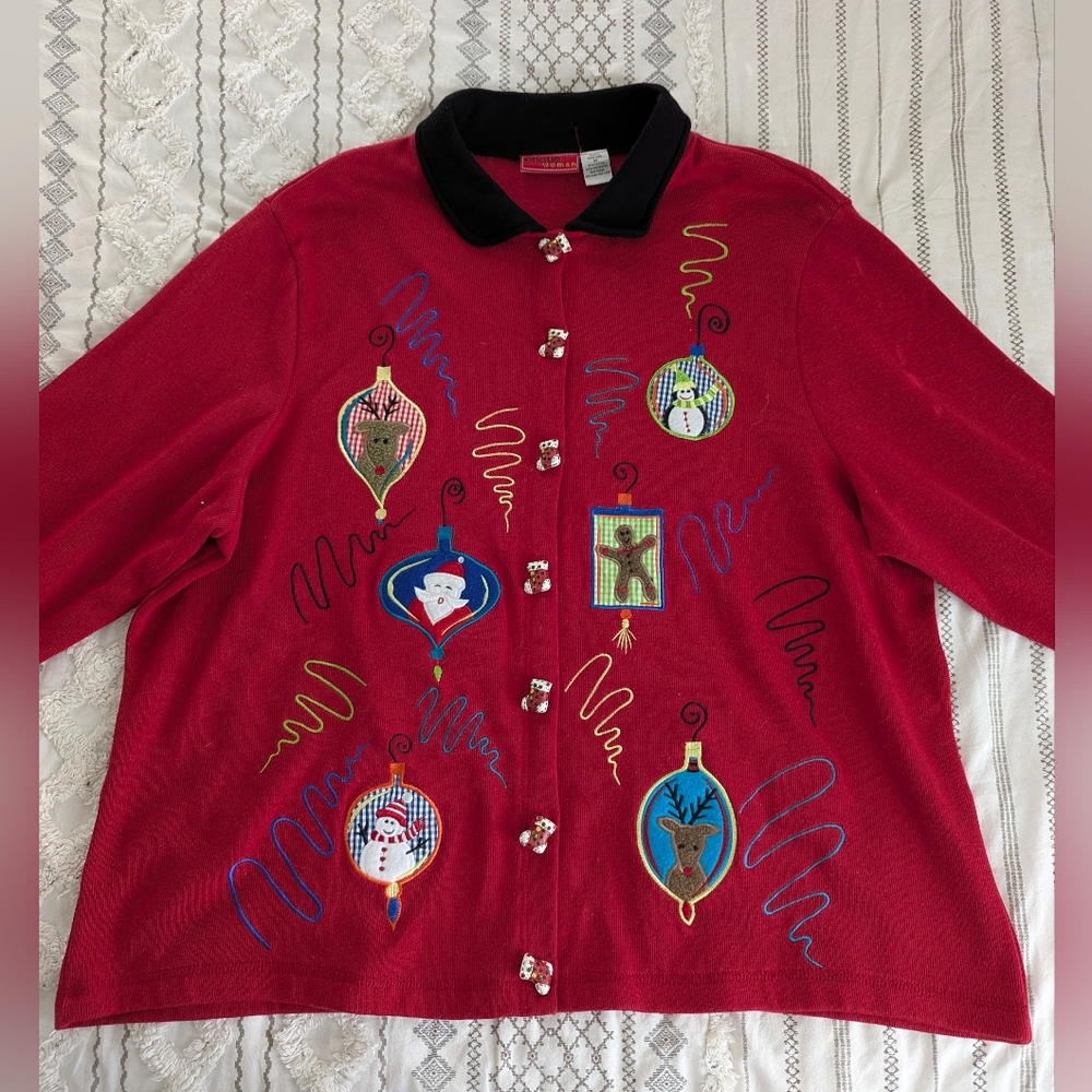 Onque Woman Holiday Cardigan